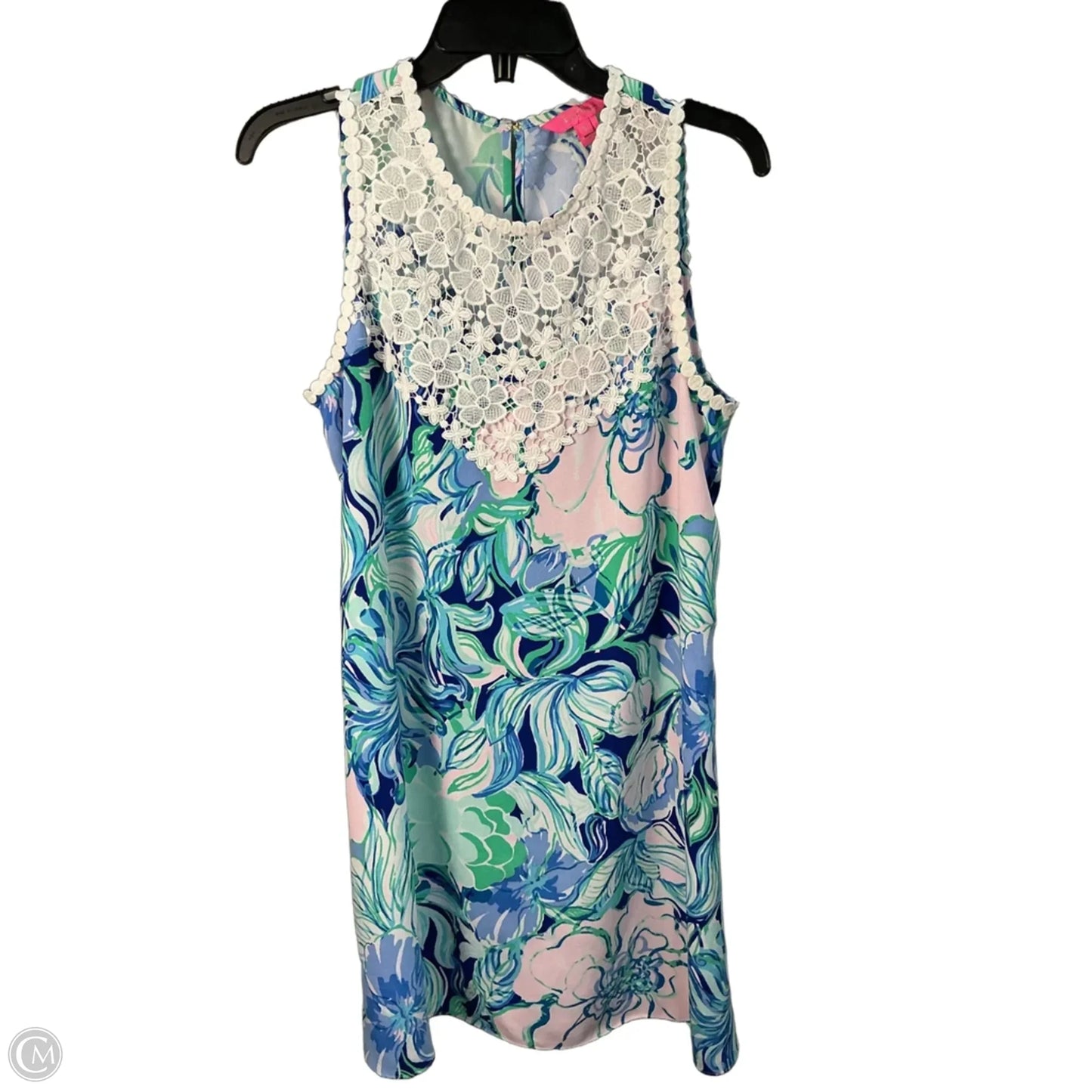Dress Designer By Lilly Pulitzer In Blue & White, Size: M
