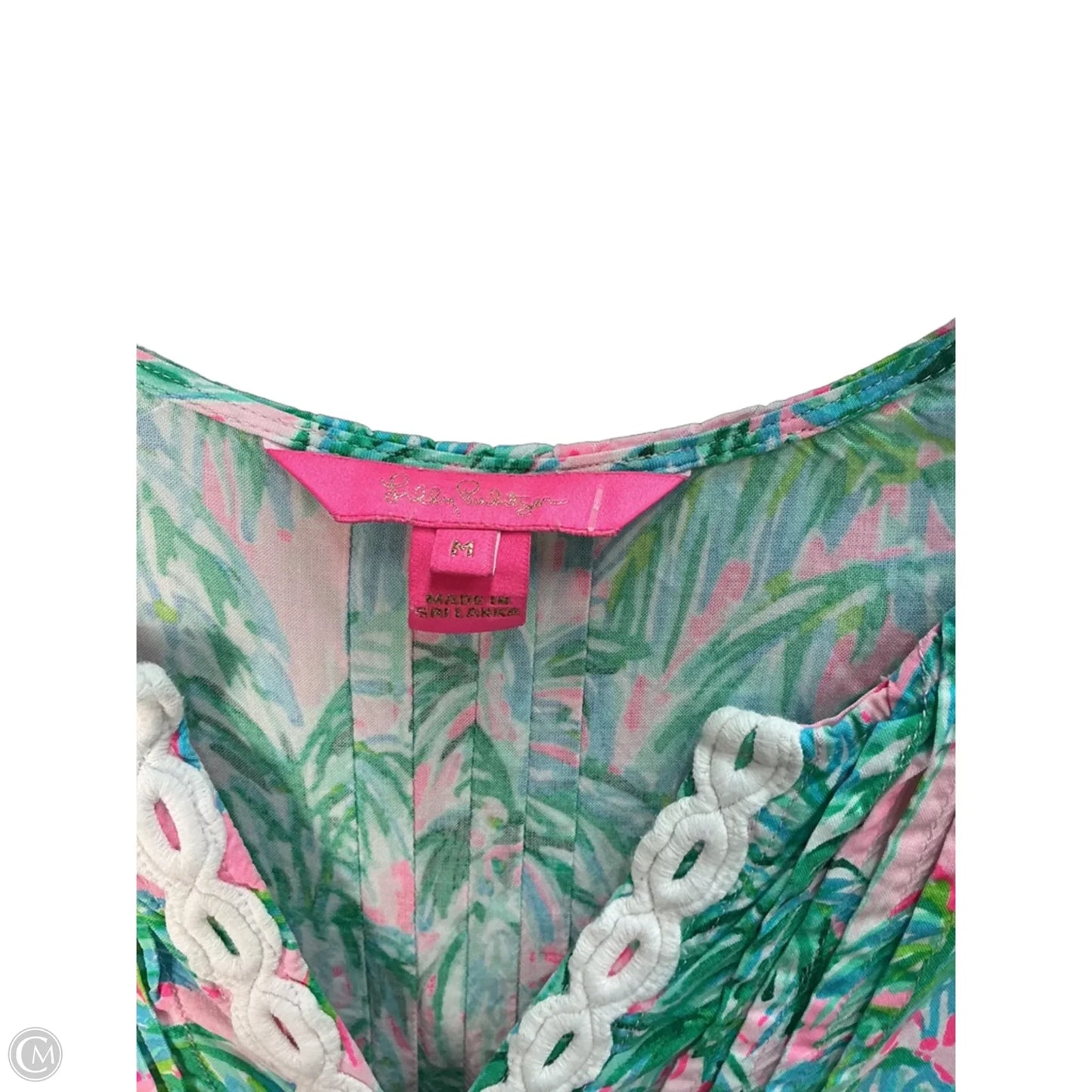 Dress Designer By Lilly Pulitzer In Green & Pink, Size: M
