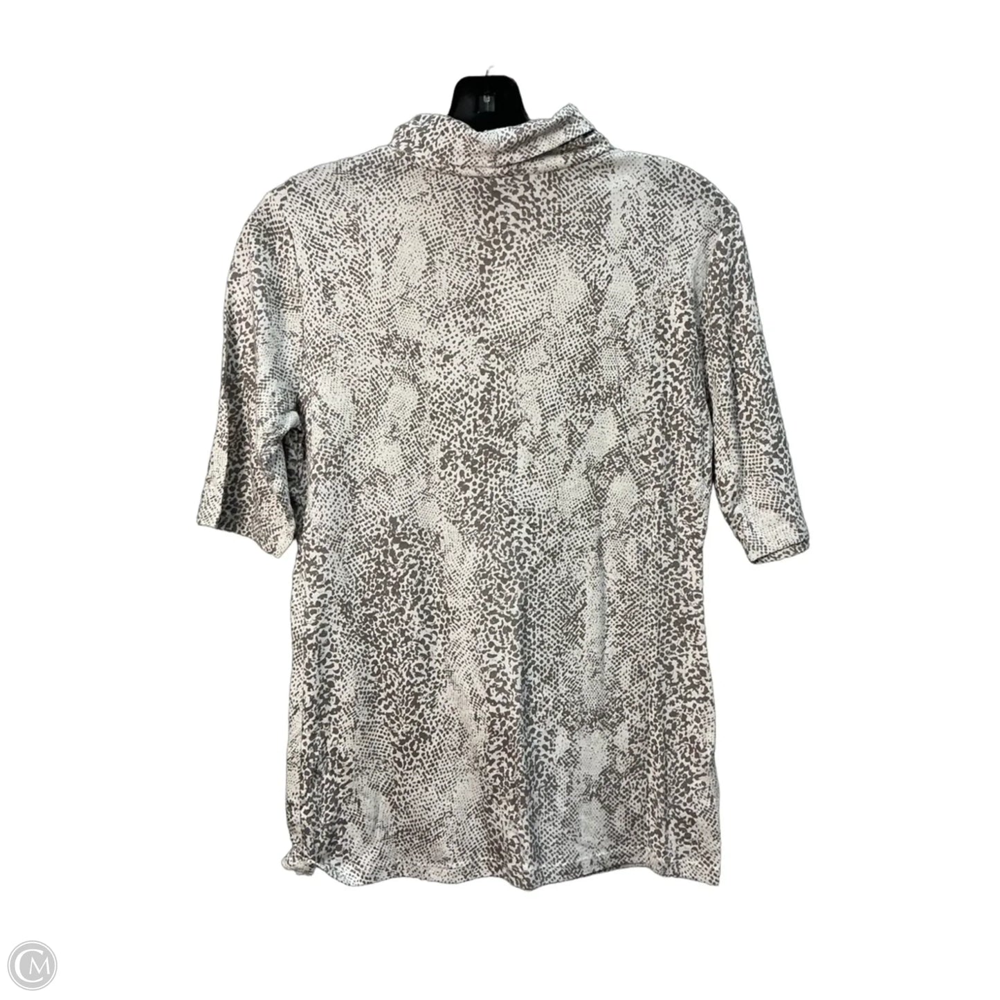 Top Short Sleeve By Ann Taylor In Snakeskin Print, Size: S