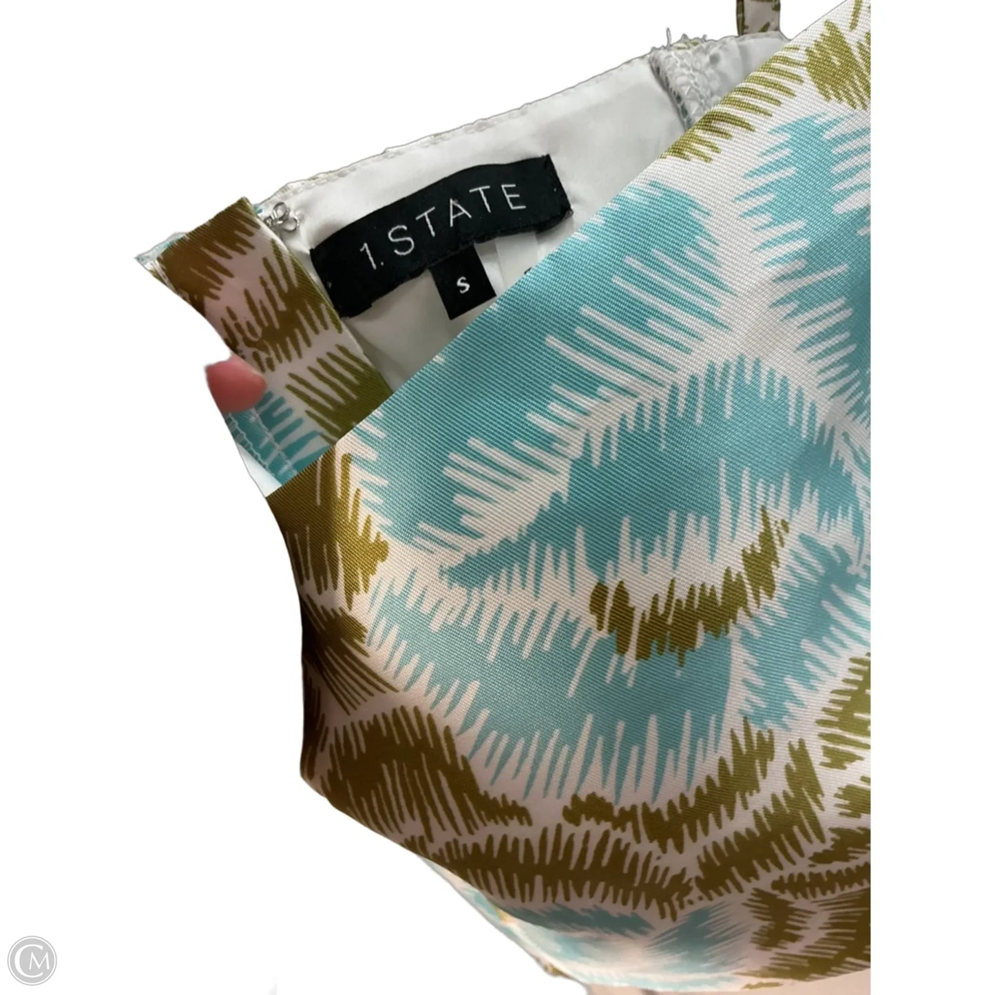 Top Sleeveless By 1.state In Blue & Green, Size: S
