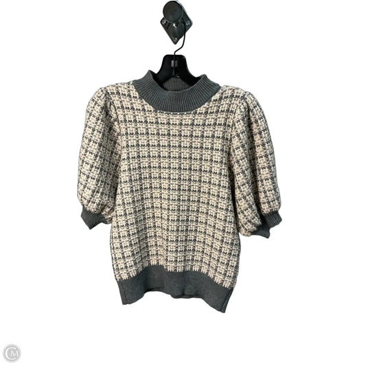 Sweater Short Sleeve By Thml In Grey & Tan, Size: Xs