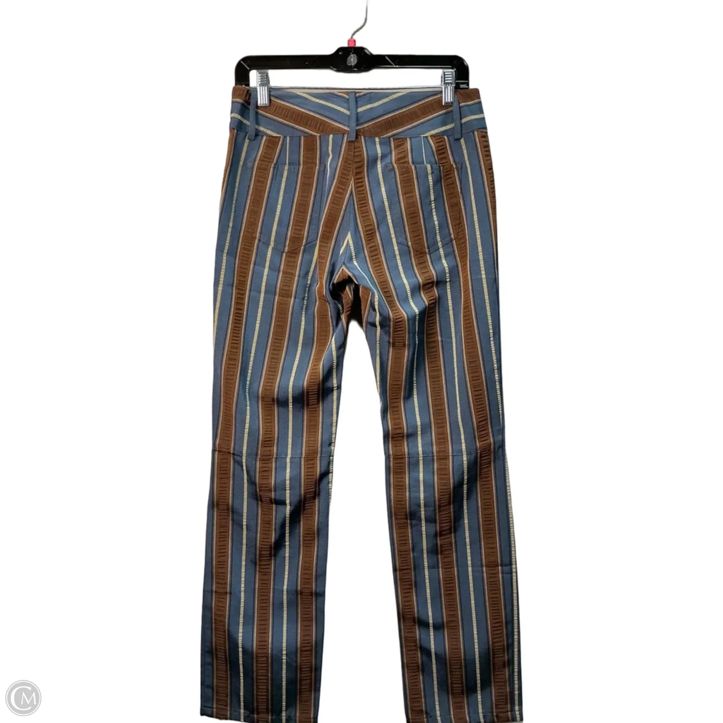 Pants Designer By Alice + Olivia In Blue & Brown, Size: 4