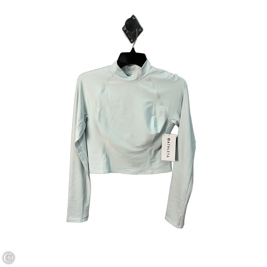 Athletic Top Long Sleeve Collar By Athleta In Green, Size: M