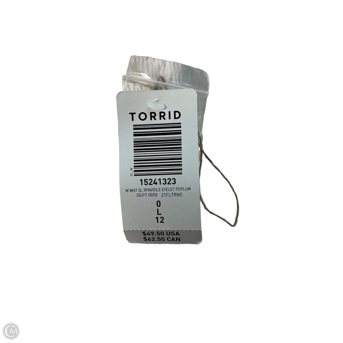 Top Sleeveless By Torrid In White, Size: L