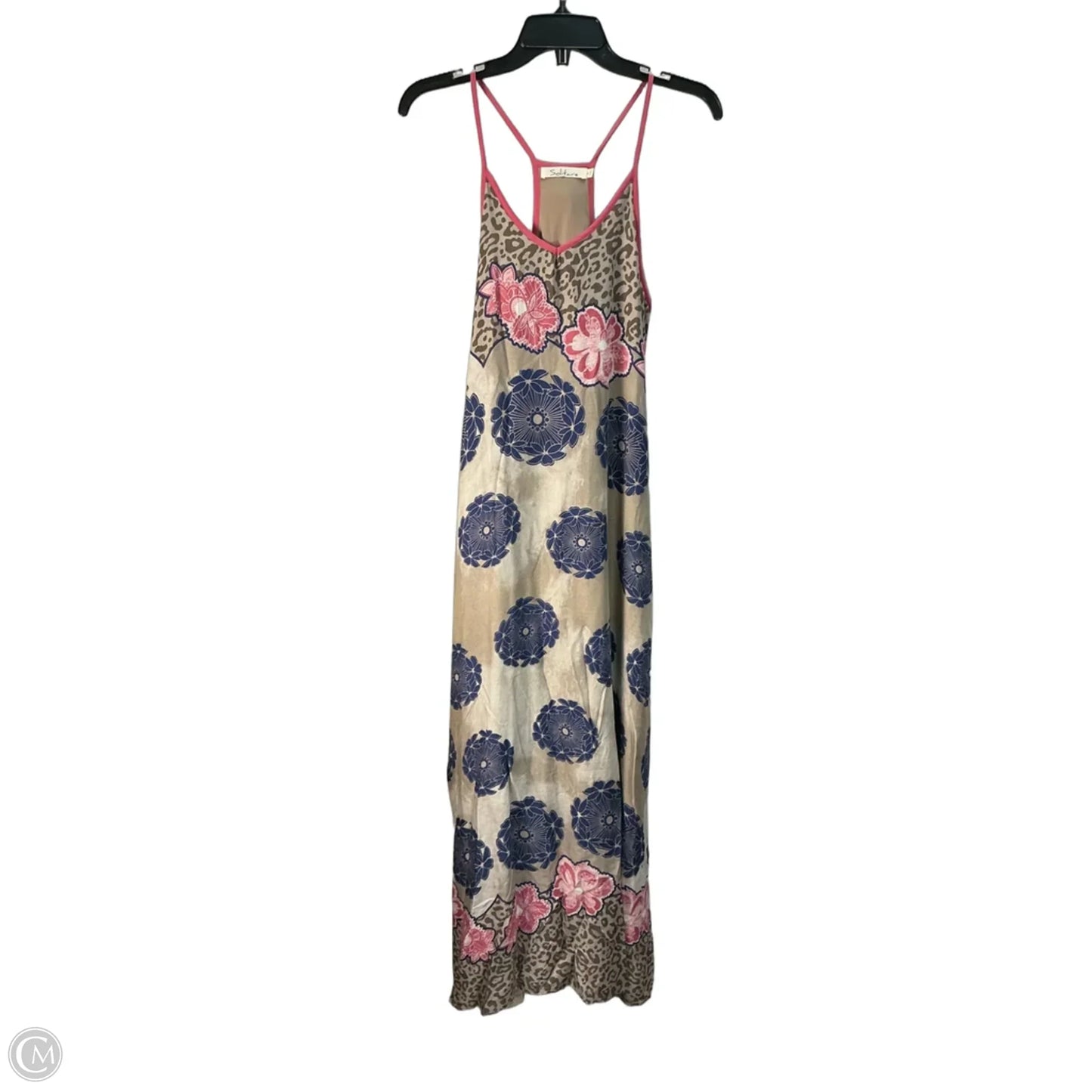 Dress Party Long By Solitaire In Blue & Tan, Size: S