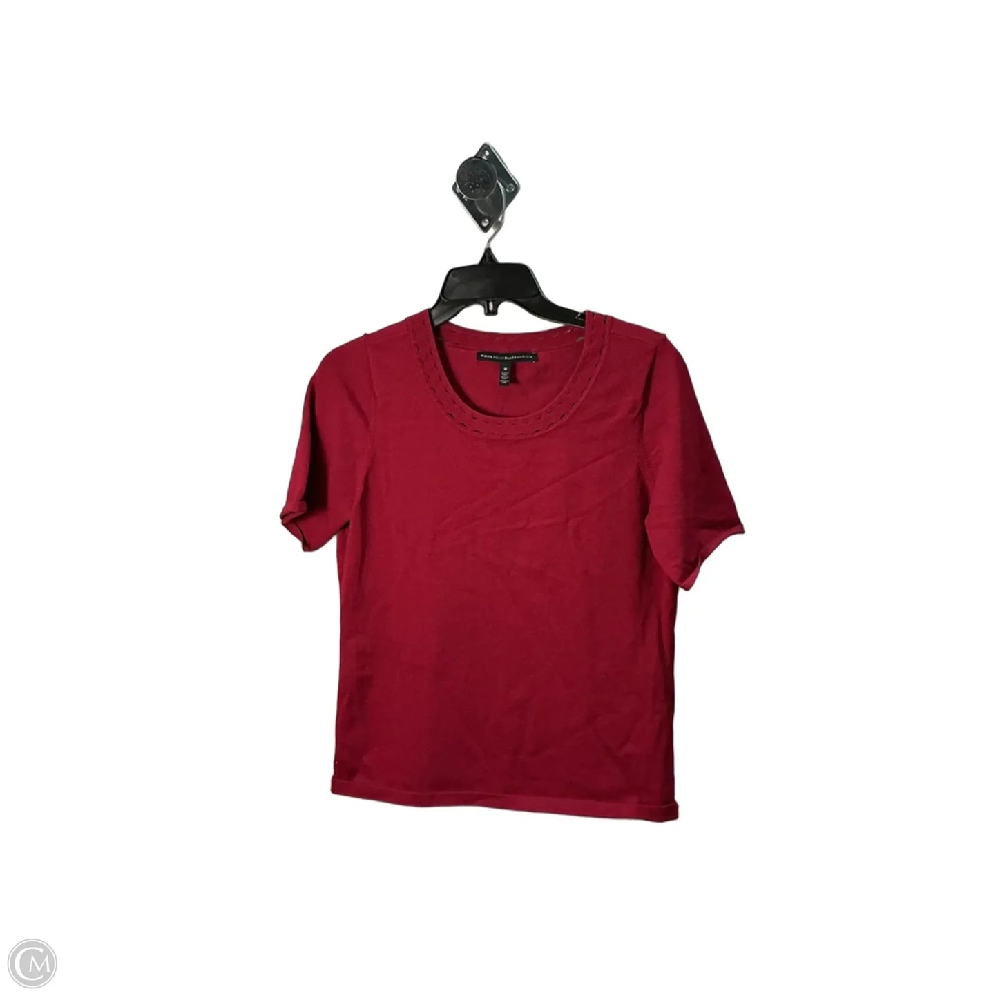 Top Short Sleeve By White House Black Market In Red, Size: M