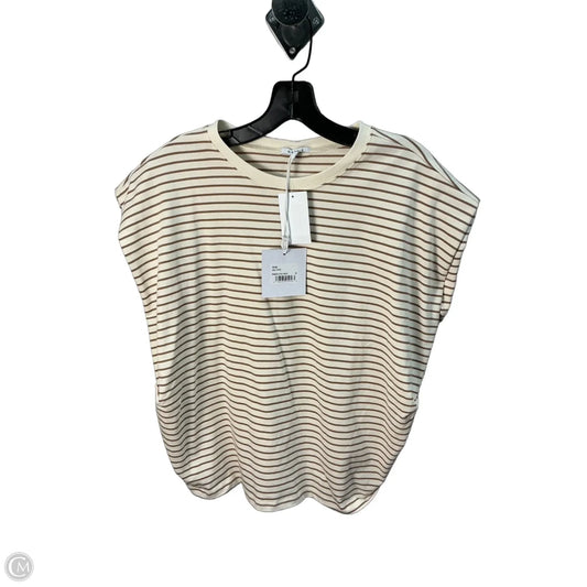 Top Sleeveless Basic By Pistola In Cream & Tan, Size: Xs