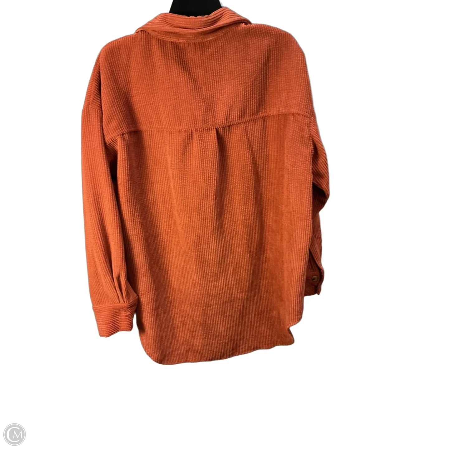 Jacket Shirt By White Fox In Orange, Size: S