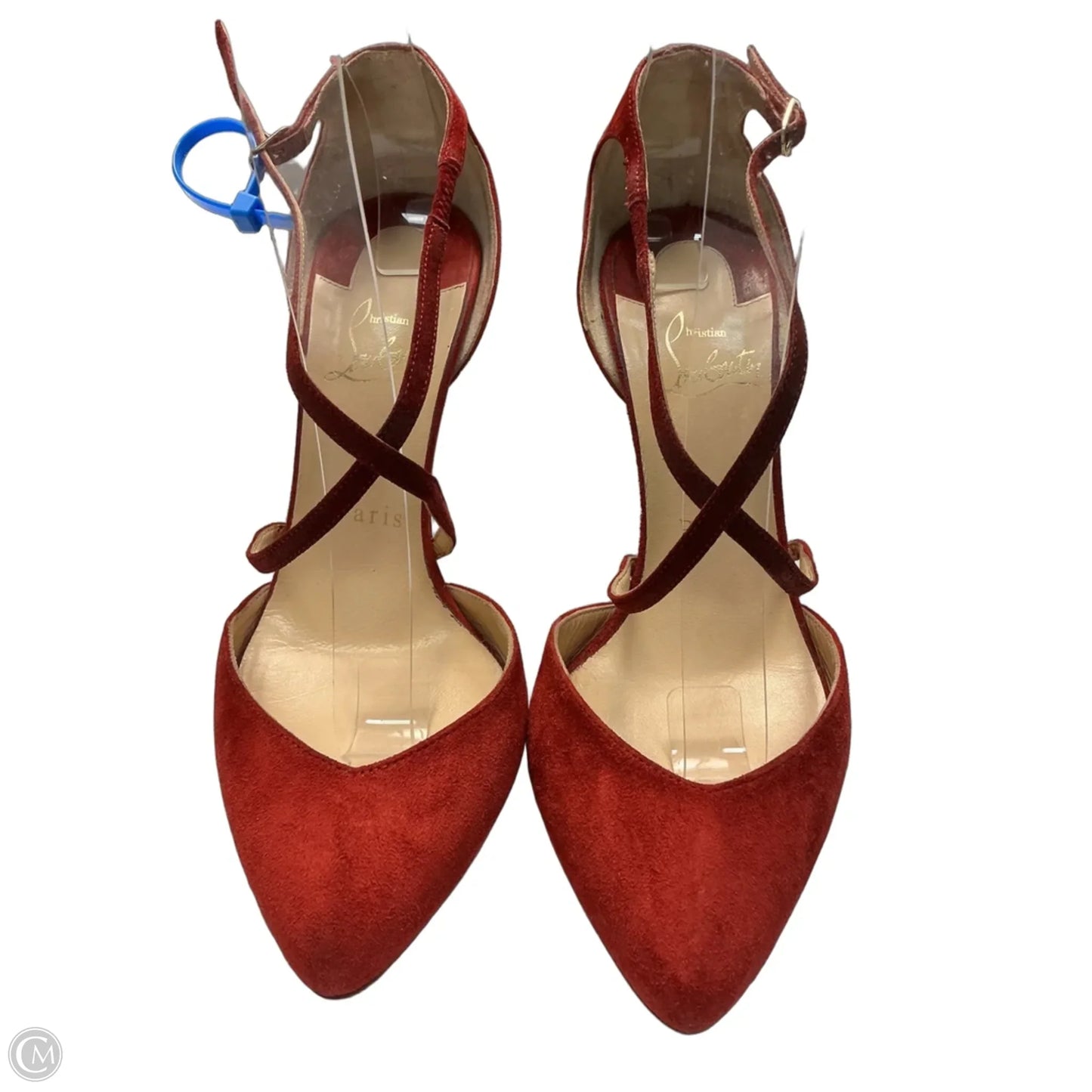 Shoes Luxury Designer By Christian Louboutin In Red, Size: 6.5