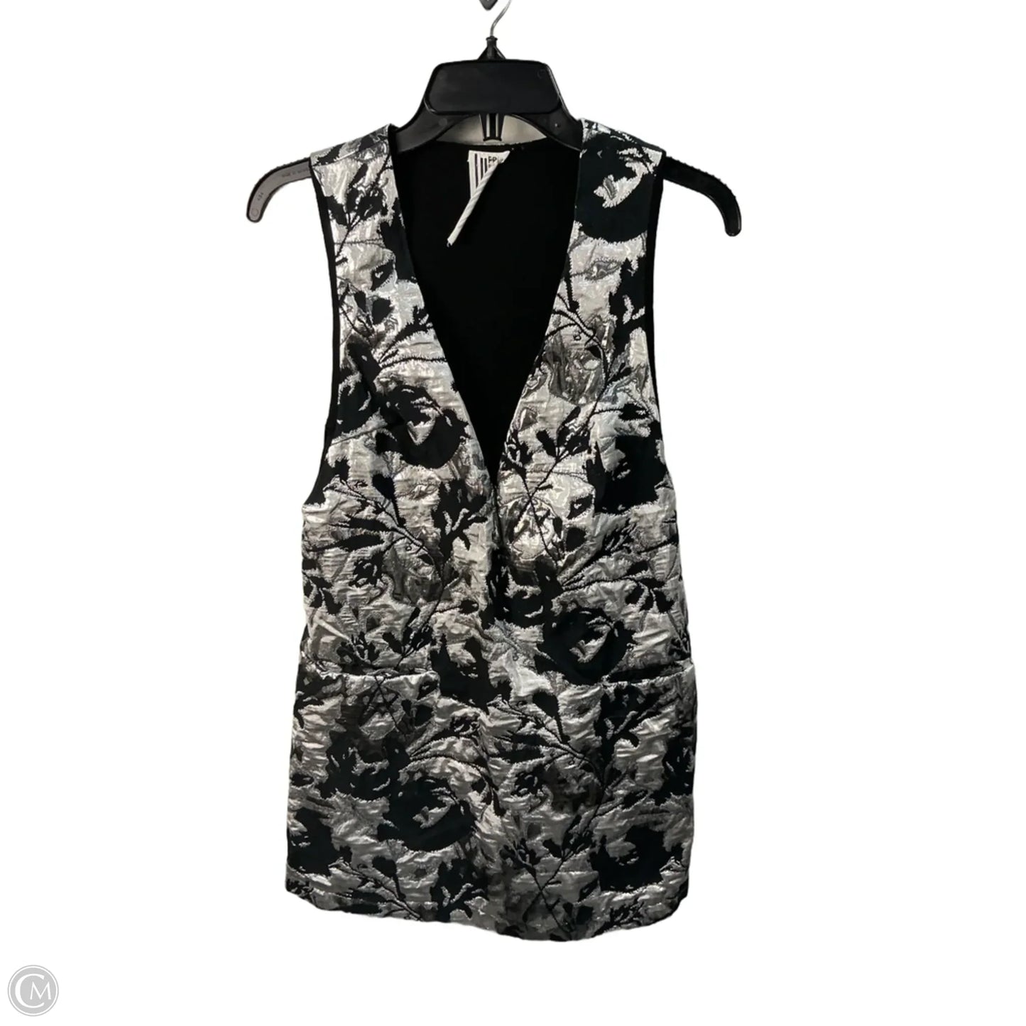 Vest Other By Free People In Black & Silver, Size: Xs