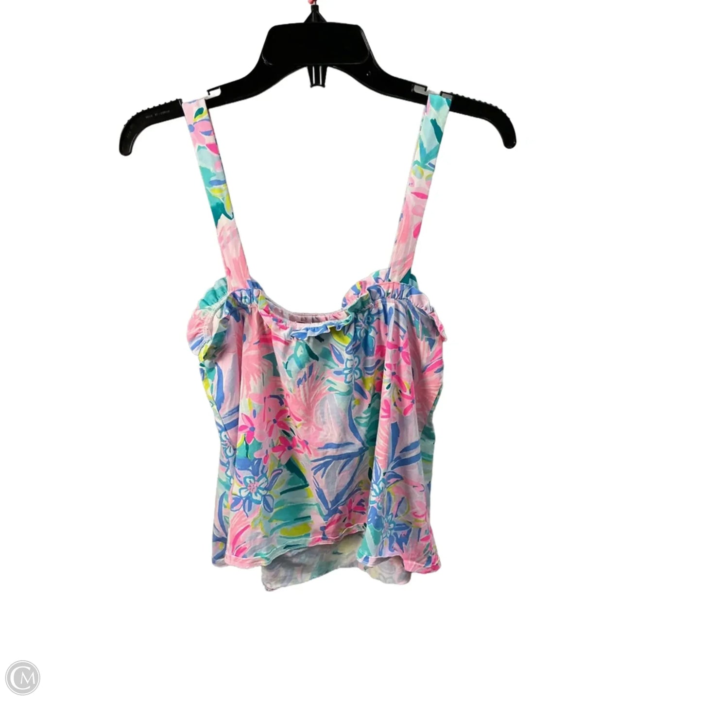 Top Sleeveless Designer By Lilly Pulitzer In Blue & Pink, Size: M