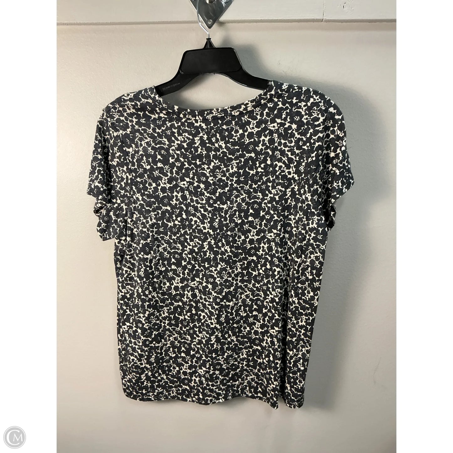 Top Short Sleeve By Marine Layer In Black & Cream, Size: M