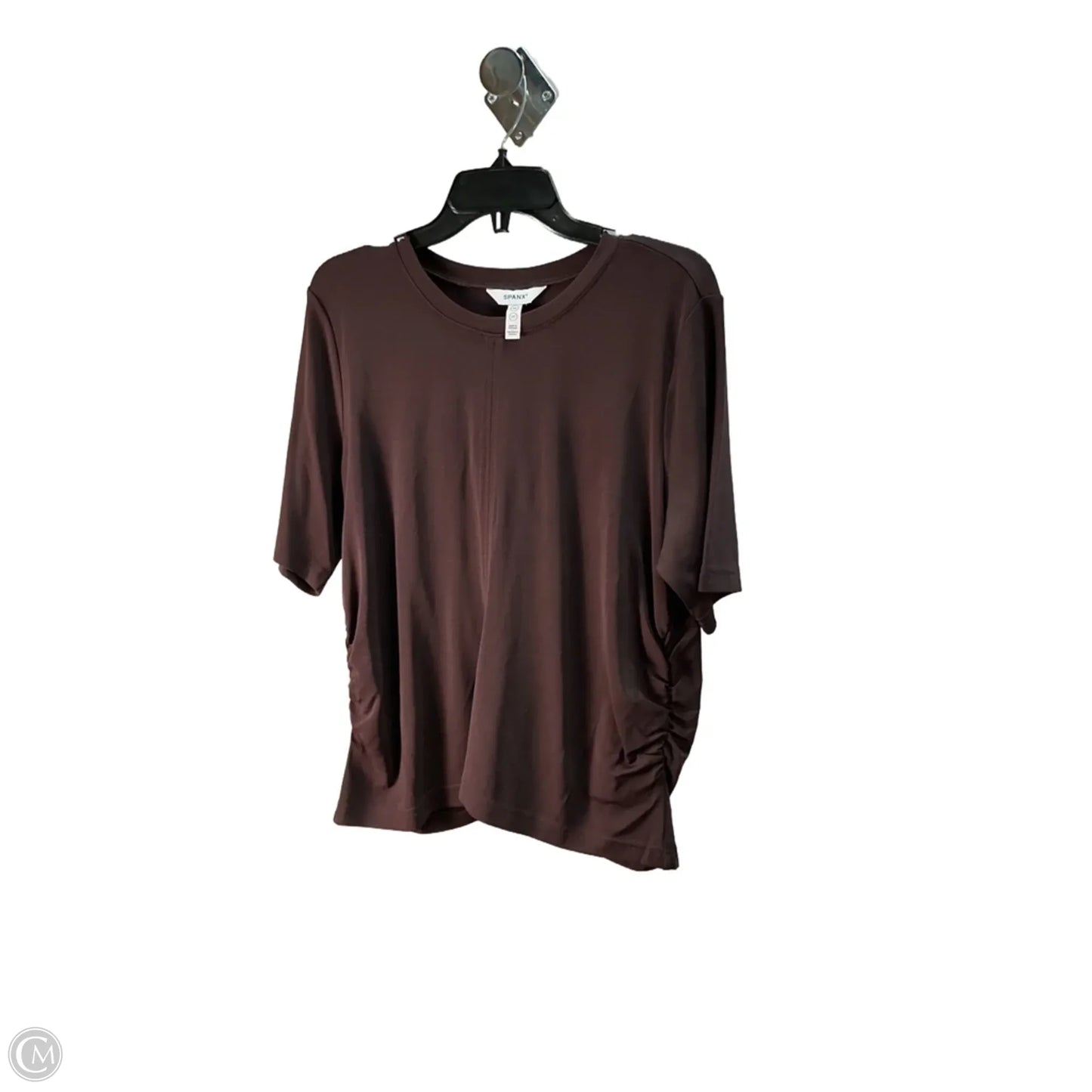 Top Short Sleeve By Spanx In Brown, Size: 20