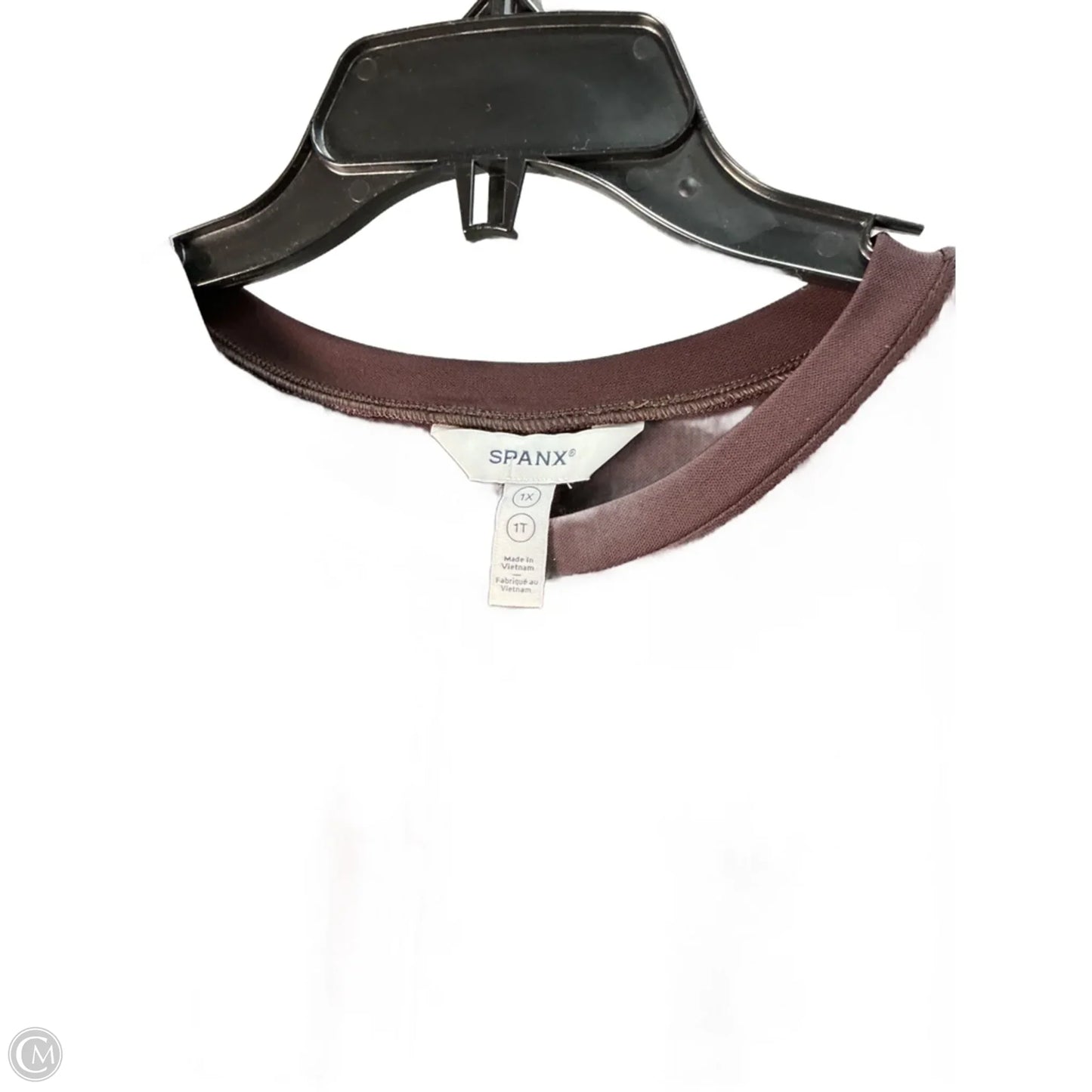 Top Short Sleeve By Spanx In Brown, Size: 20