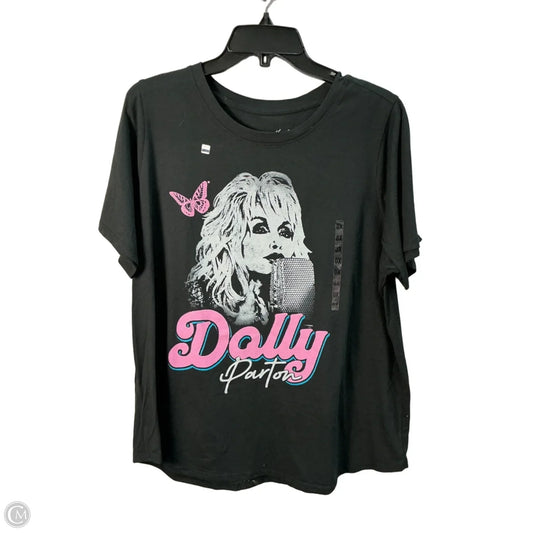Top Short Sleeve Basic By Clothes Mentor In Black & Pink, Size: 0x