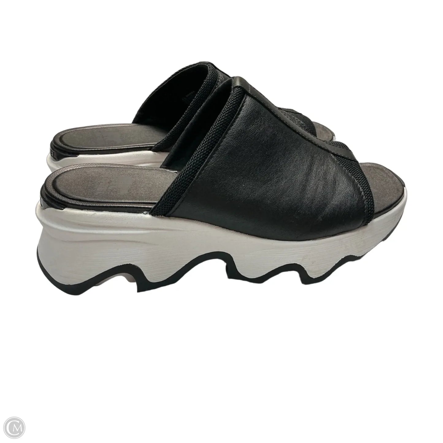 Sandals Heels Block By Sorel In Black, Size: 8.5