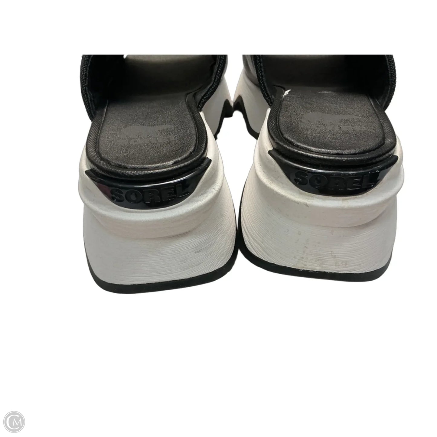 Sandals Heels Block By Sorel In Black, Size: 8.5