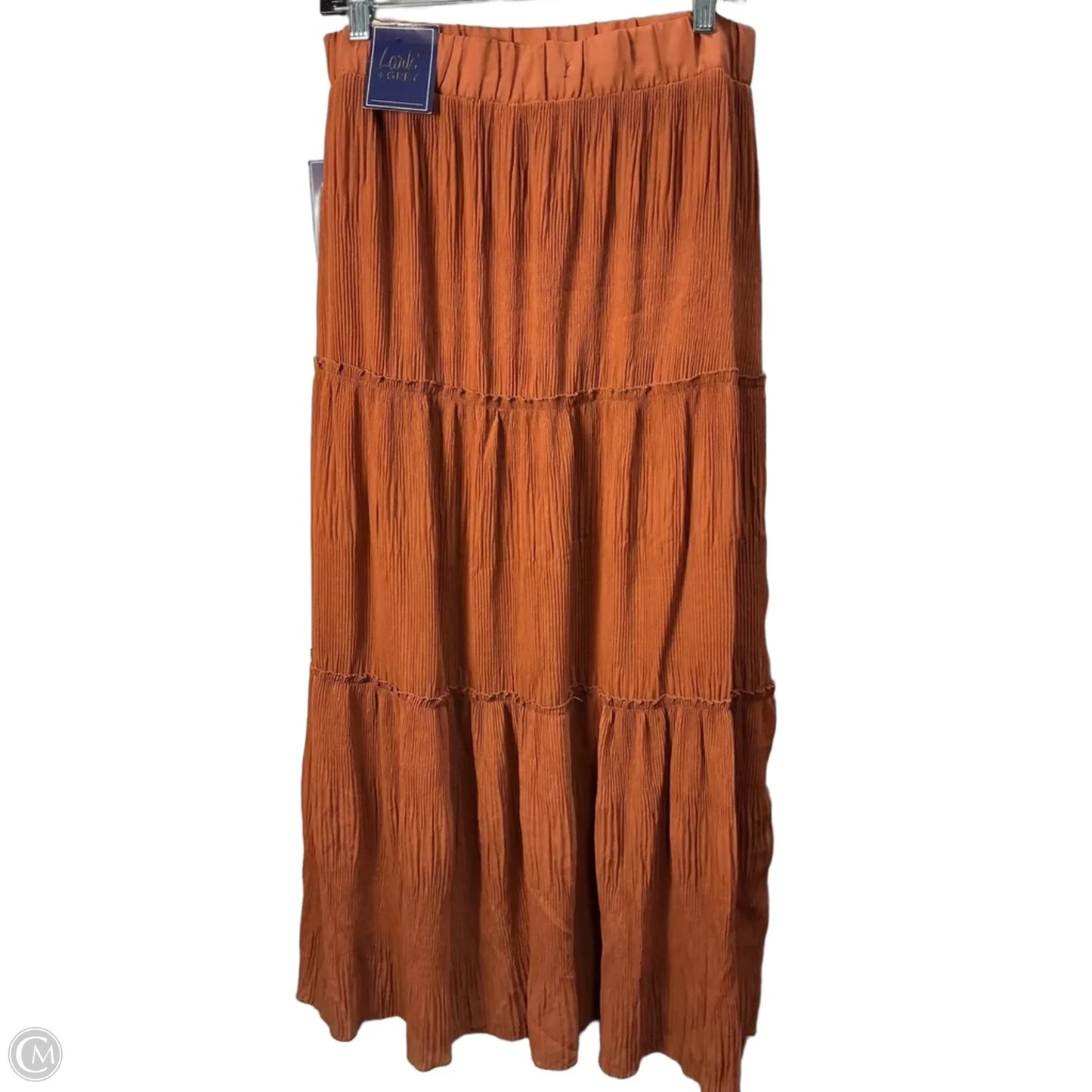 Skirt Maxi By Clothes Mentor In Bronze, Size: L
