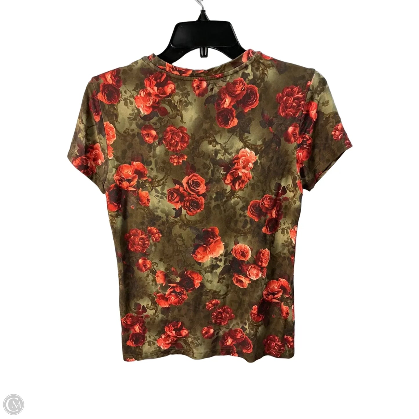 Top Short Sleeve Basic By L Agence In Floral Print, Size: S