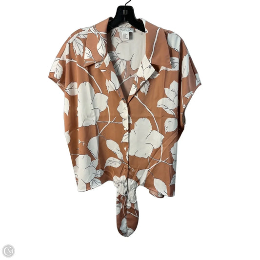 Top Sleeveless By Rachel Zoe In Pink & Tan, Size: Xl