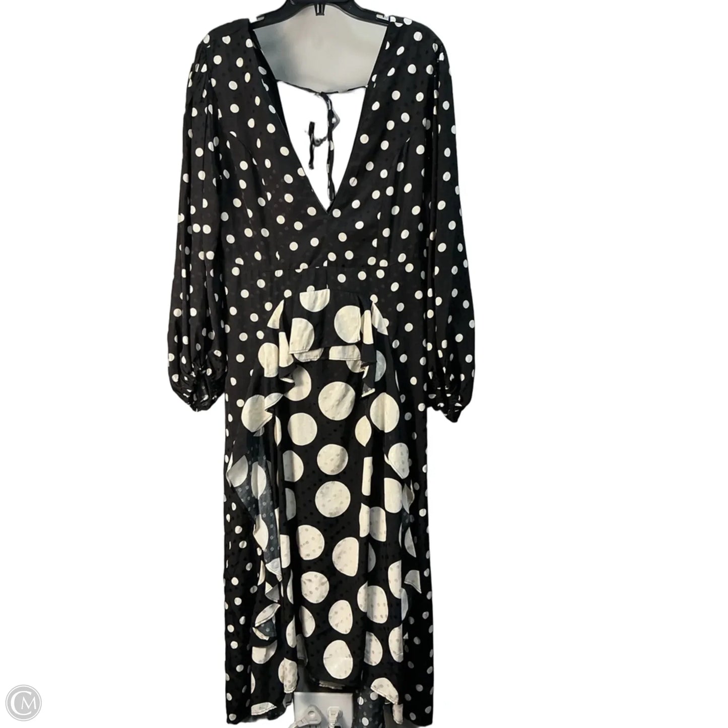 Dress Casual Maxi By Top Shop In Black & Cream, Size: 12