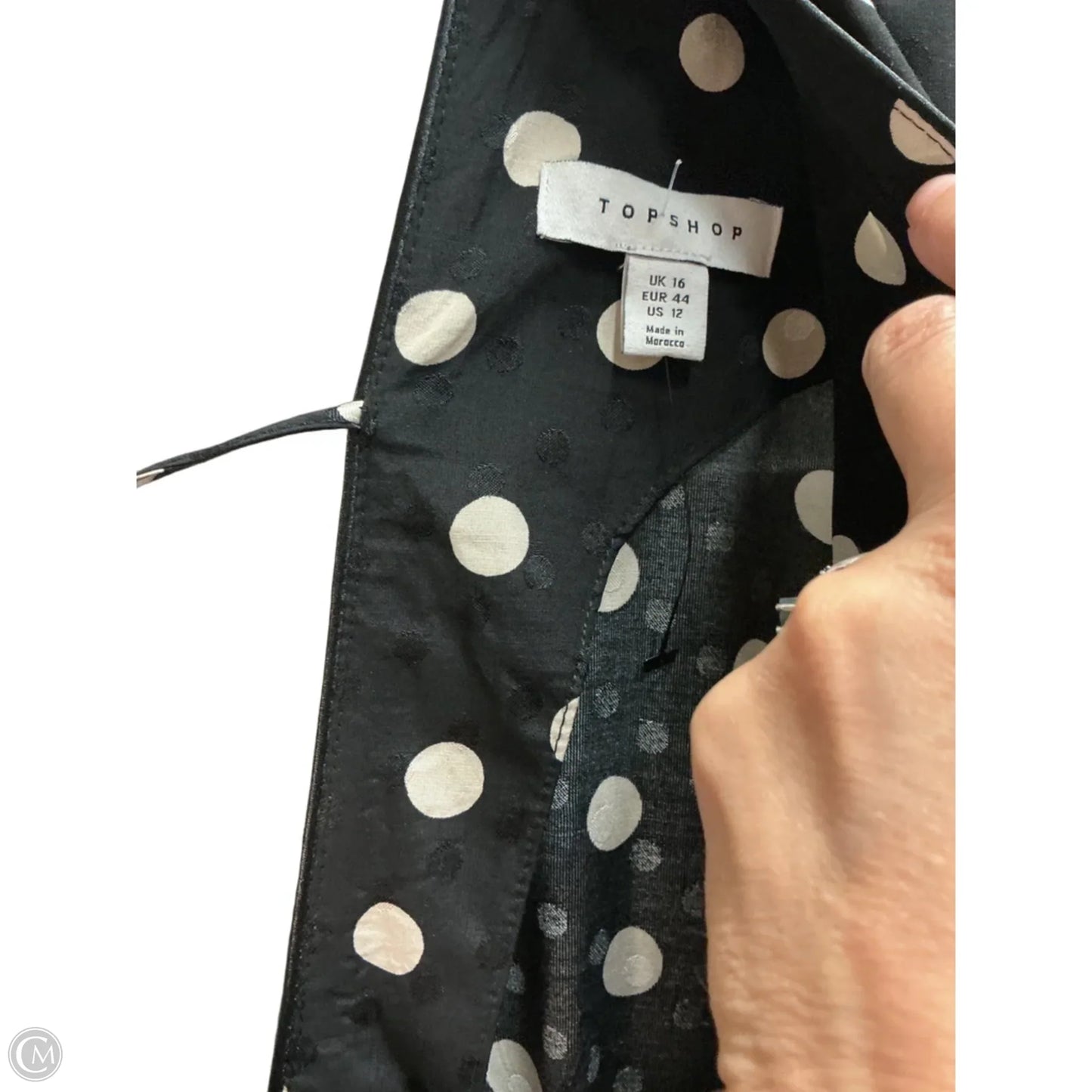 Dress Casual Maxi By Top Shop In Black & Cream, Size: 12