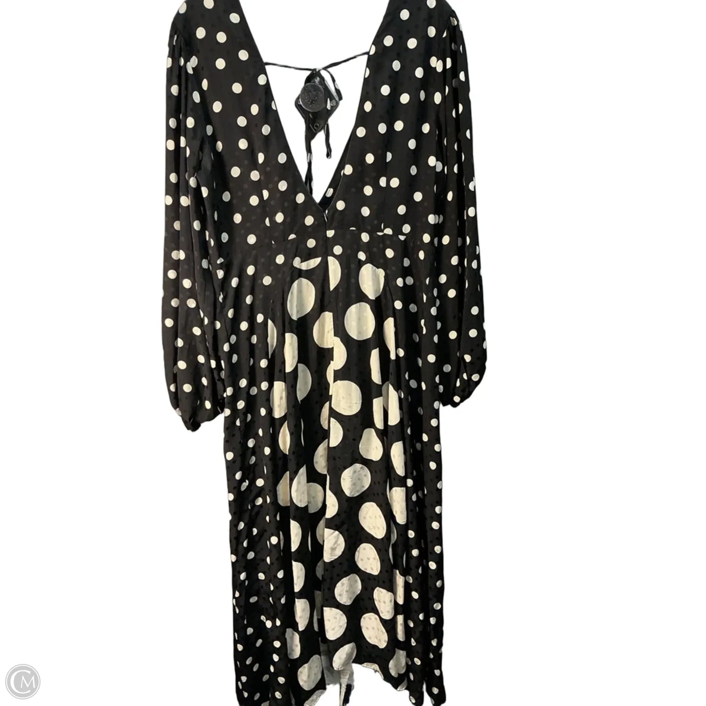 Dress Casual Maxi By Top Shop In Black & Cream, Size: 12