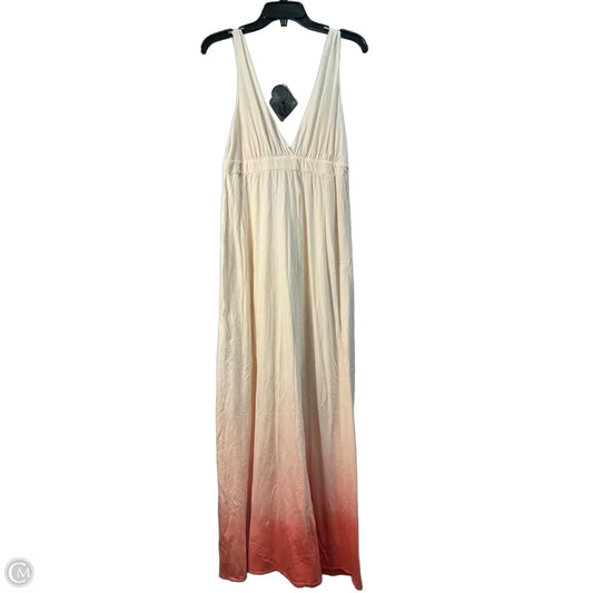 Dress Casual Maxi By Clothes Mentor In Orange & White, Size: S