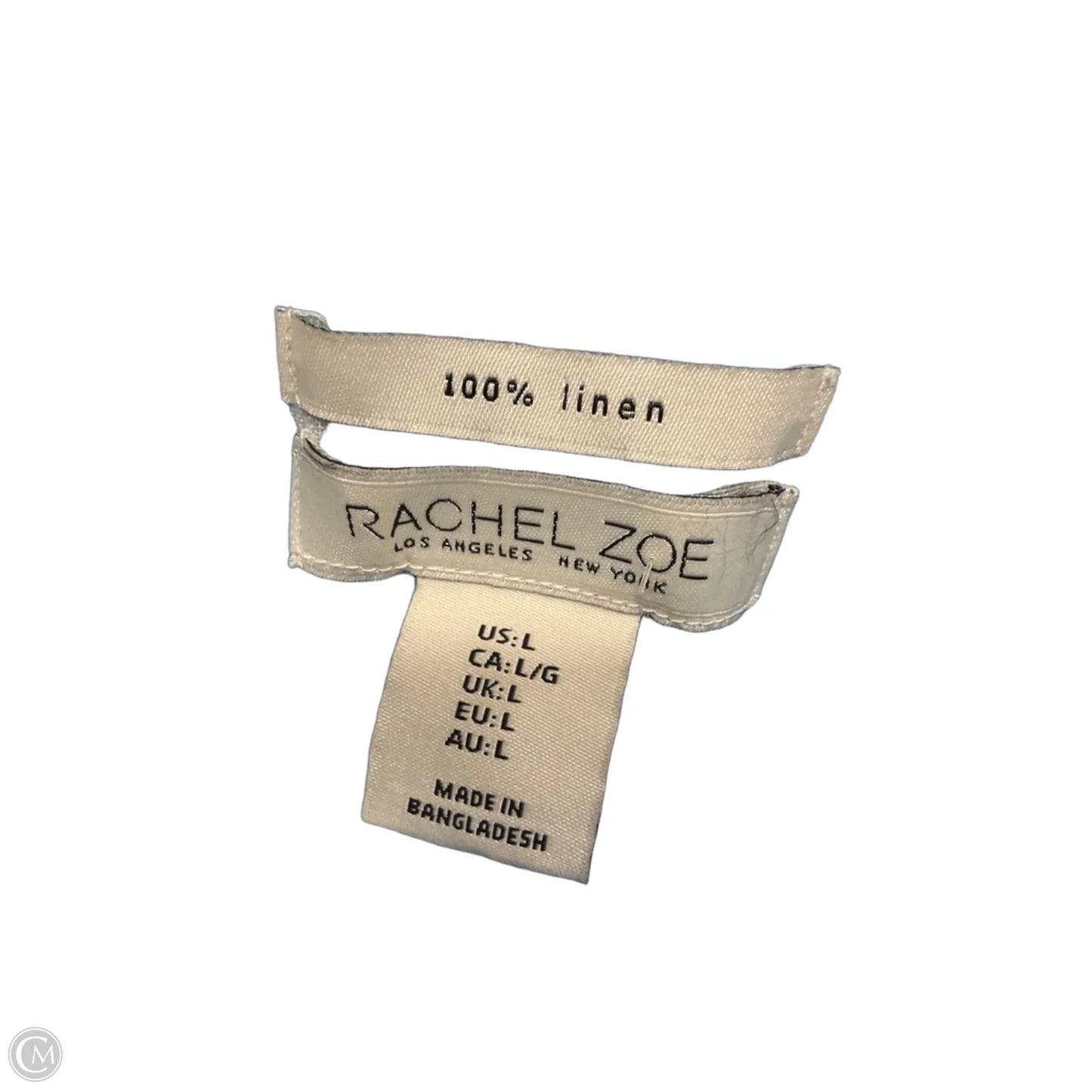 Top Short Sleeve By Rachel Zoe In Blue & White, Size: L