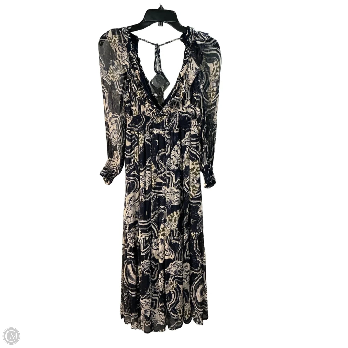 Dress Casual Maxi By Anthropologie In Navy, Size: Xs