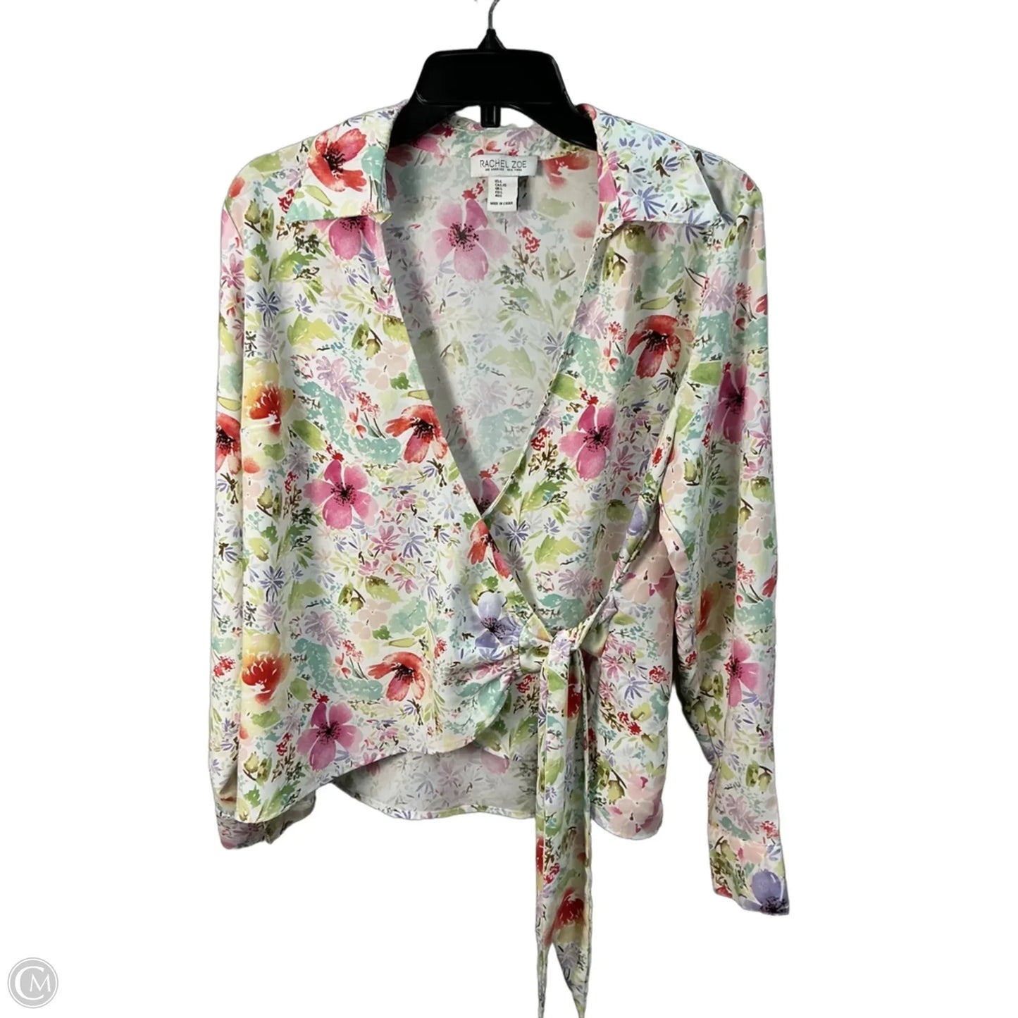 Top Long Sleeve By Rachel Zoe In Floral Print, Size: L