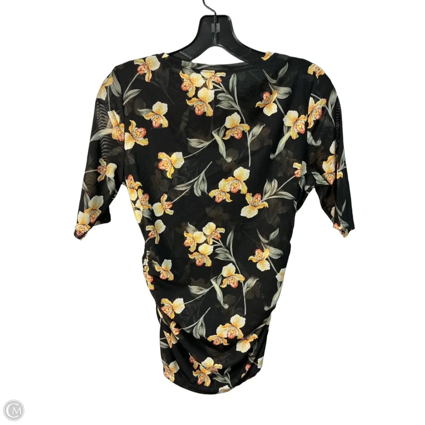 Top Short Sleeve By White House Black Market In Black, Size: Xs