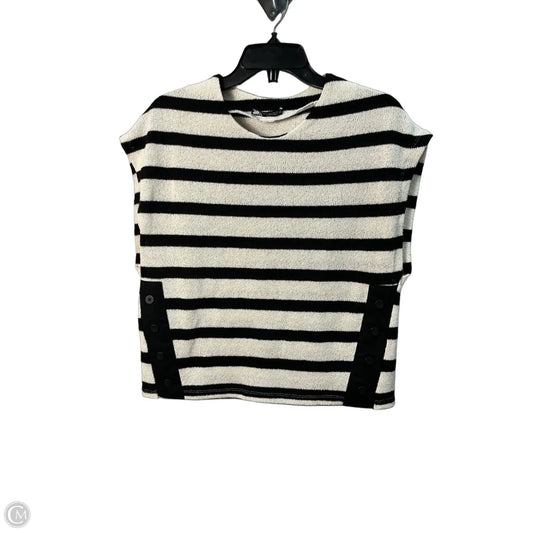 Top Sleeveless By Zara In Striped Pattern, Size: S