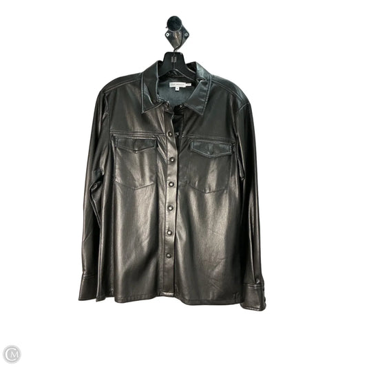 Jacket Leather By Good American In Black, Size: Xs