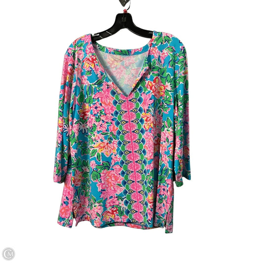 Top Long Sleeve Designer By Lilly Pulitzer In Multi-colored, Size: Xxl