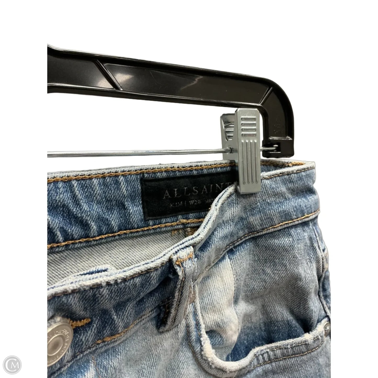 Jeans Designer By All Saints In Blue Denim, Size: 6