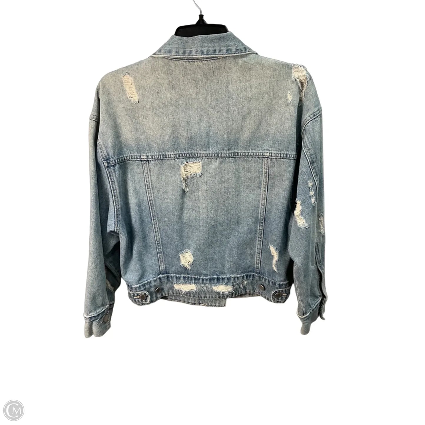 Jacket Denim By Just Usa In Blue Denim, Size: S