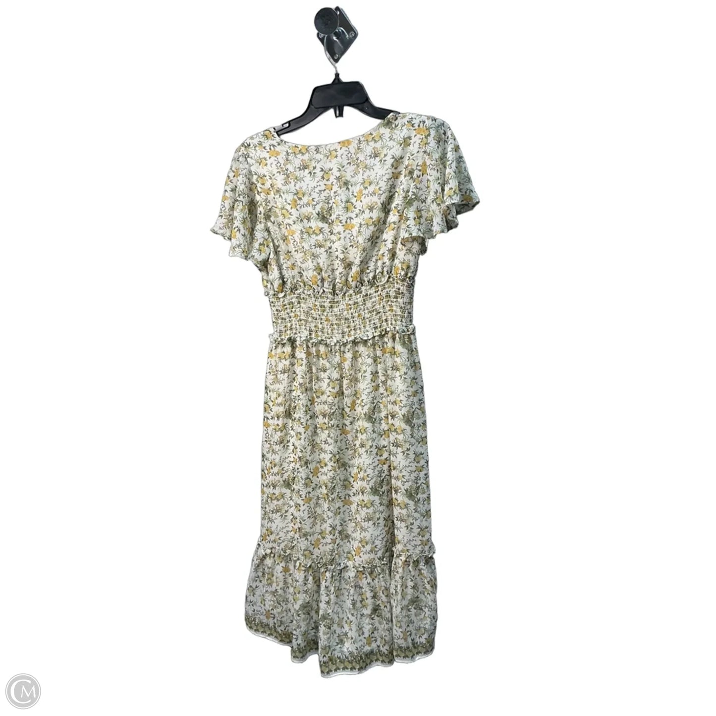 Dress Casual Midi By Max Studio In Green & Yellow, Size: Xs