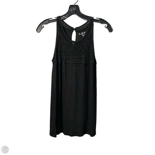 Top Sleeveless By Loft In Black, Size: S
