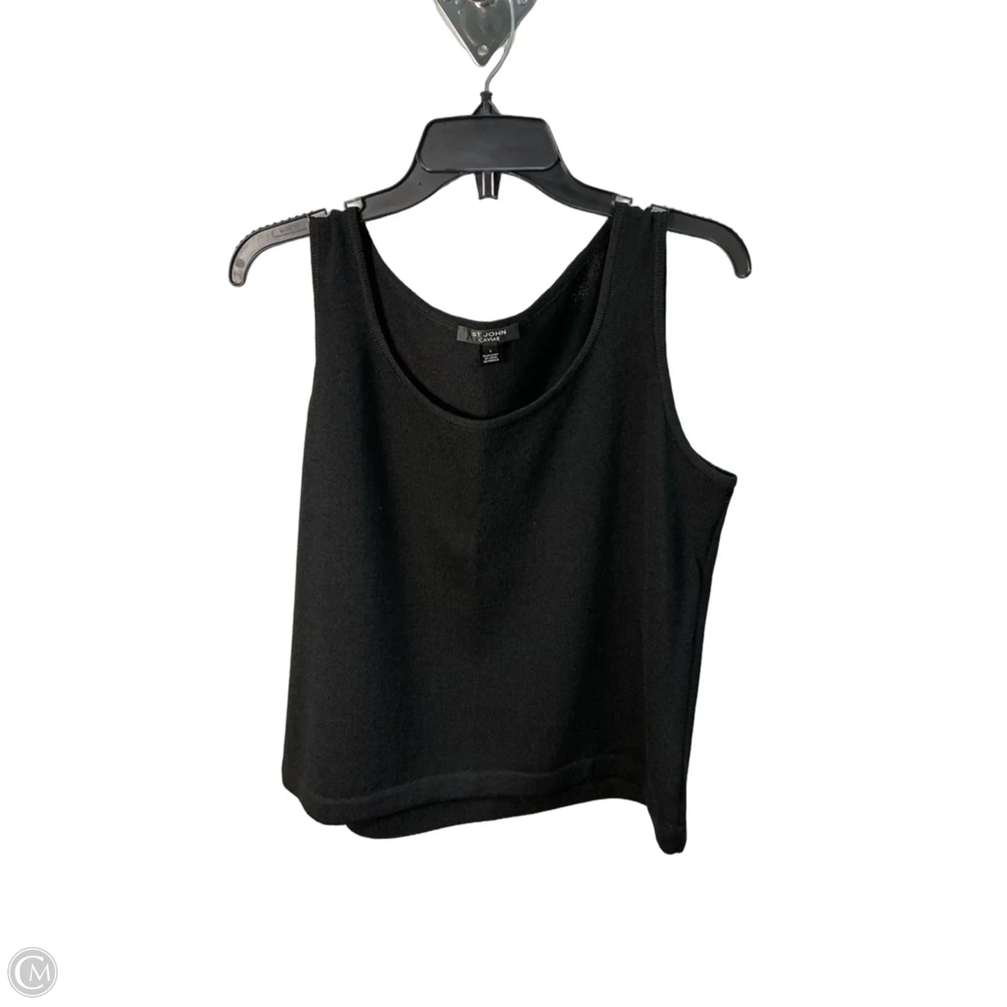 Top Sleeveless By St. John In Black, Size: L