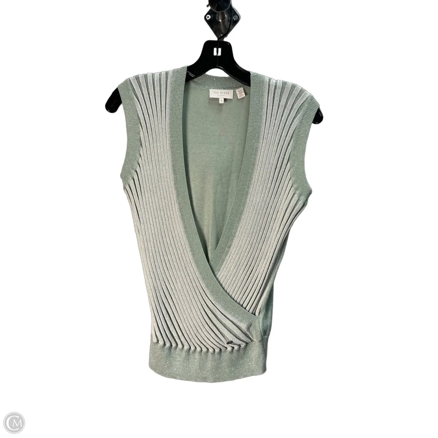 Top Sleeveless By Ted Baker In Green, Size: M