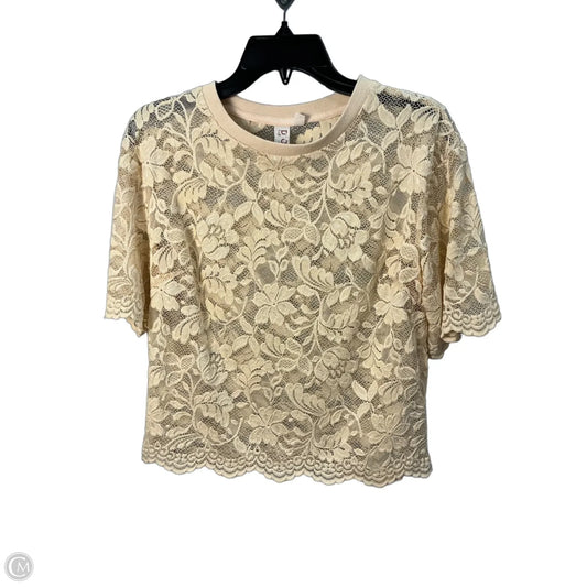 Top Short Sleeve By Dolan Left Coast In Beige, Size: Xs