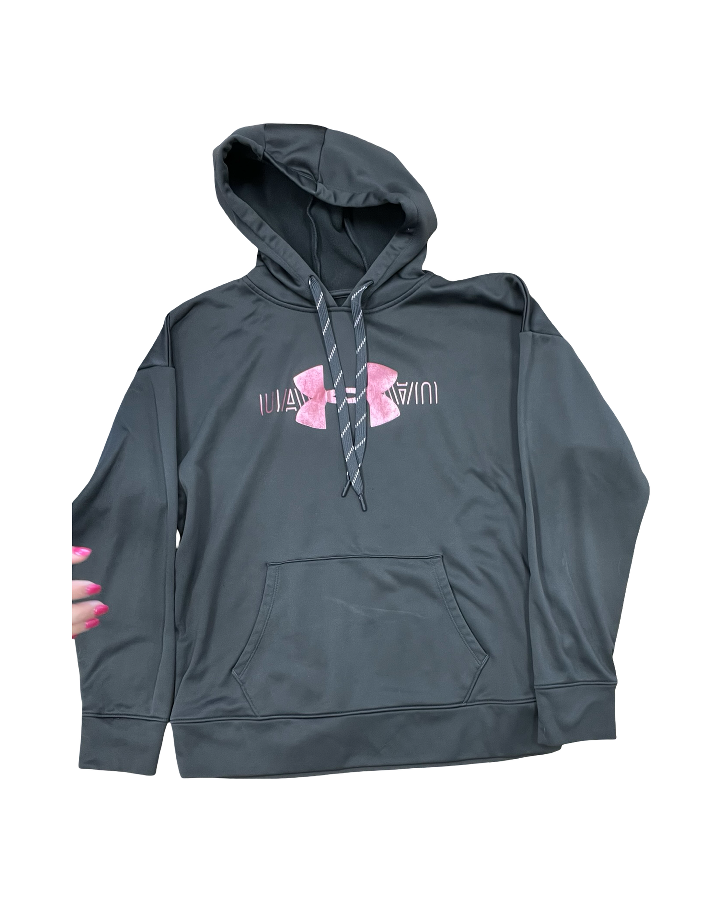 Sweatshirt Hoodie By Under Armour In Grey, Size:M