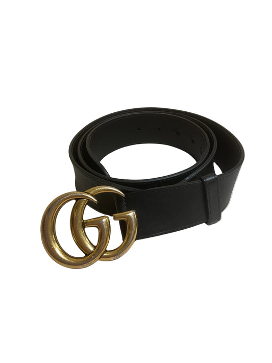 Belt Luxury Designer By Gucci In Black, Size: