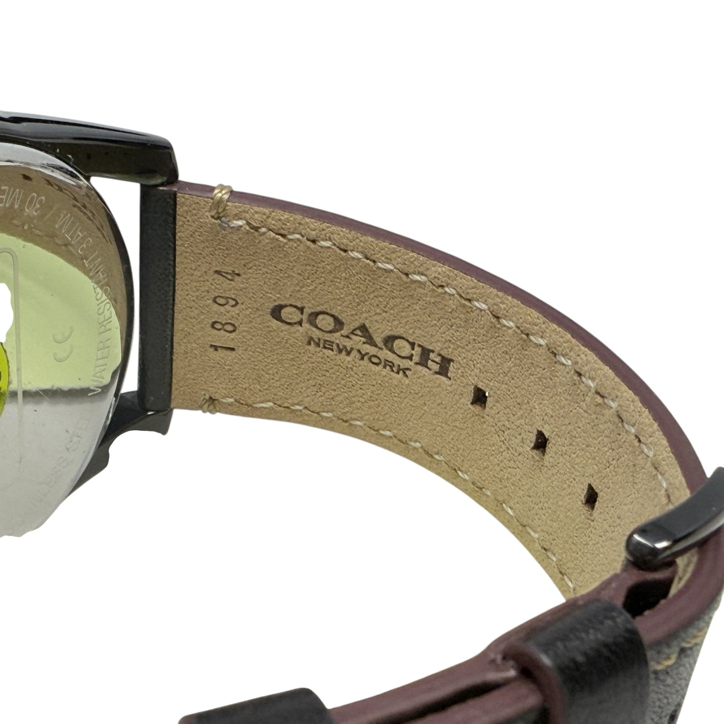 Preston Black Dial Watch By Coach