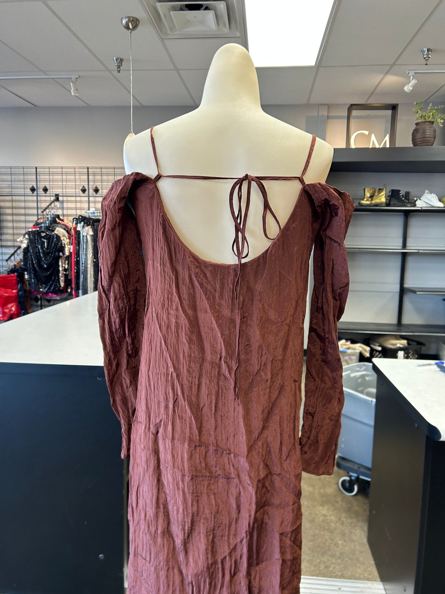 Dress Casual Maxi By Cma In Brown, Size:10