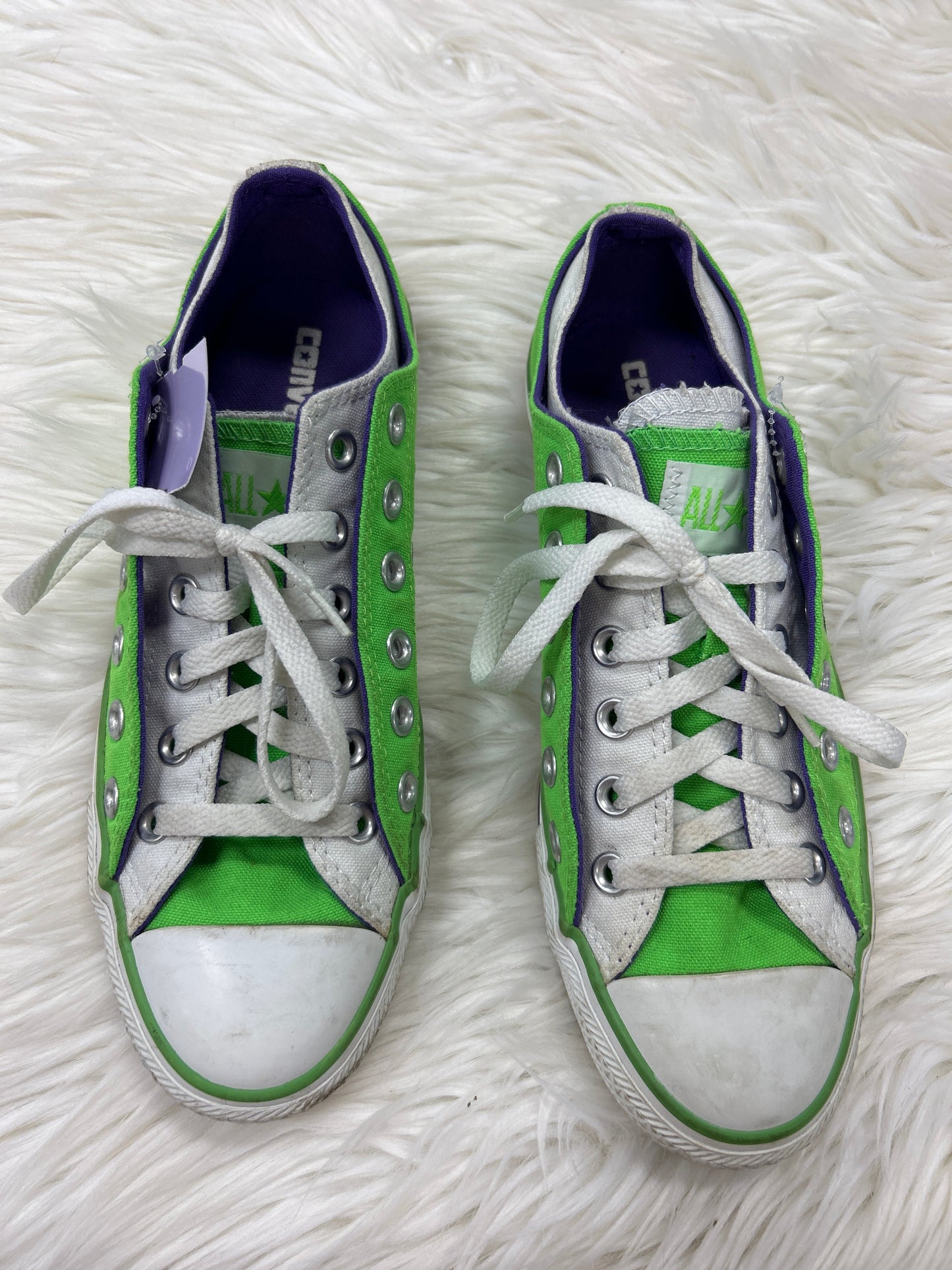 Shoes Flats By Converse In Green & Purple, Size:8