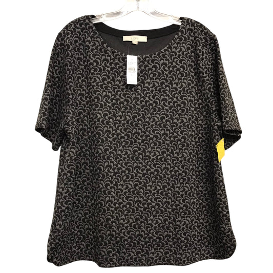 Top Ss By Loft In Black & Grey, Size:Xl