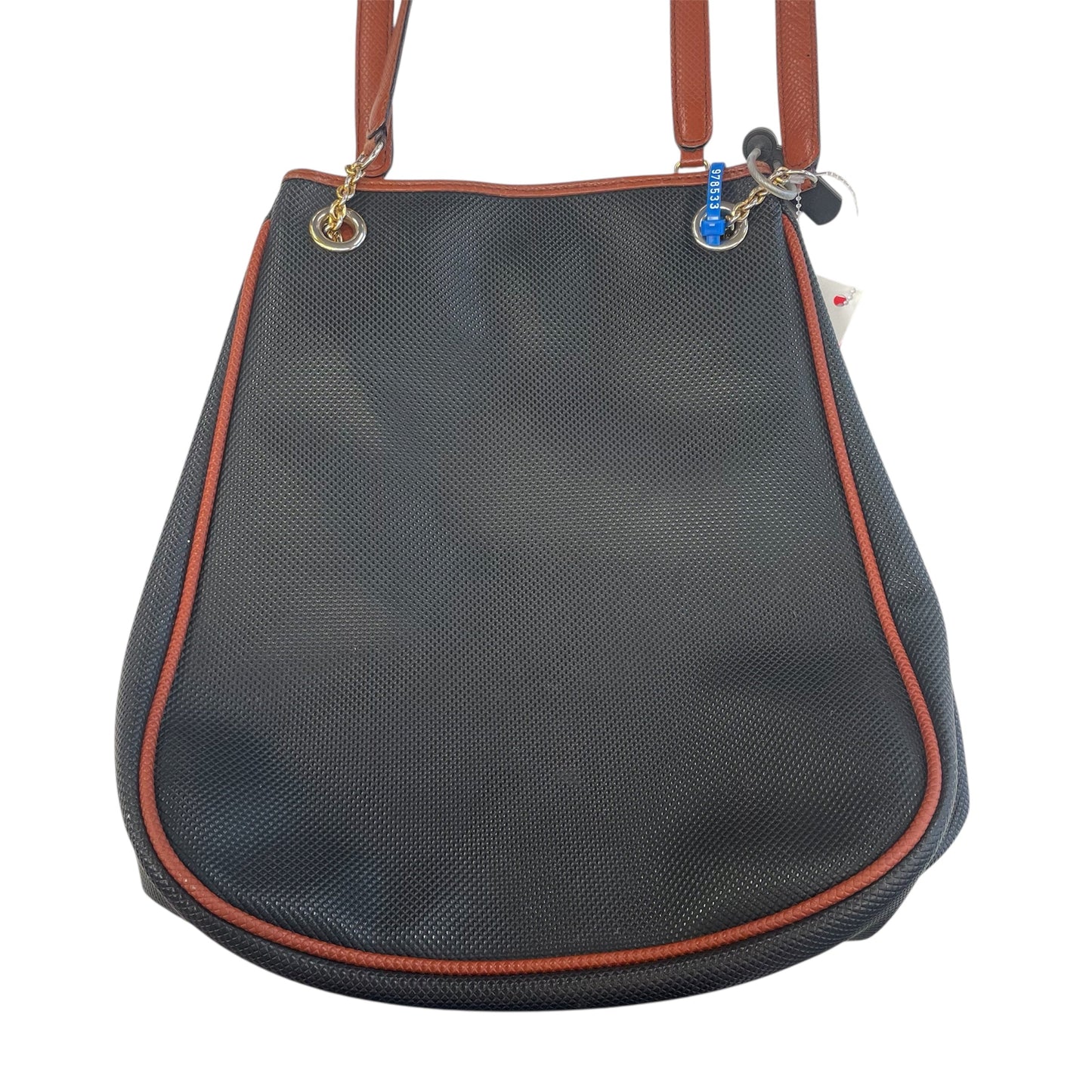 Handbag Luxury Designer By Bottega Veneta In Black & Brown, Size:Small