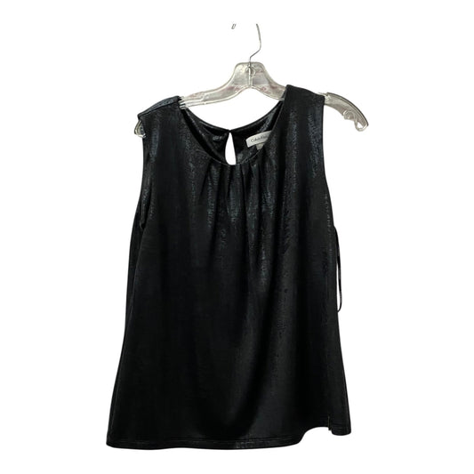 Top Sleeveless By Calvin Klein In Black, Size:Xl